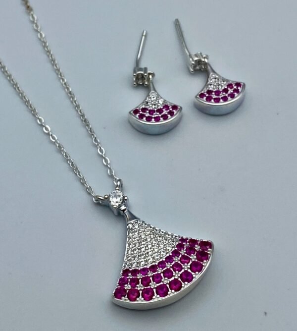 Set cadena y arete plata - Image 6