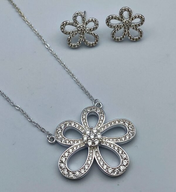 Set cadena y arete plata - Image 7