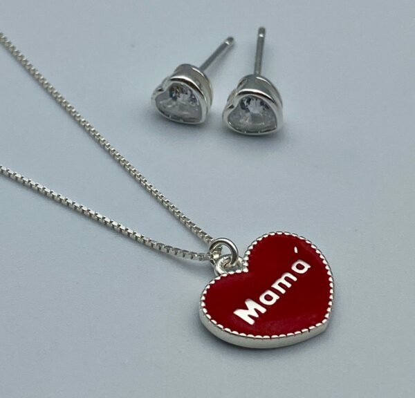Set cadena y aretes de plata - Image 3