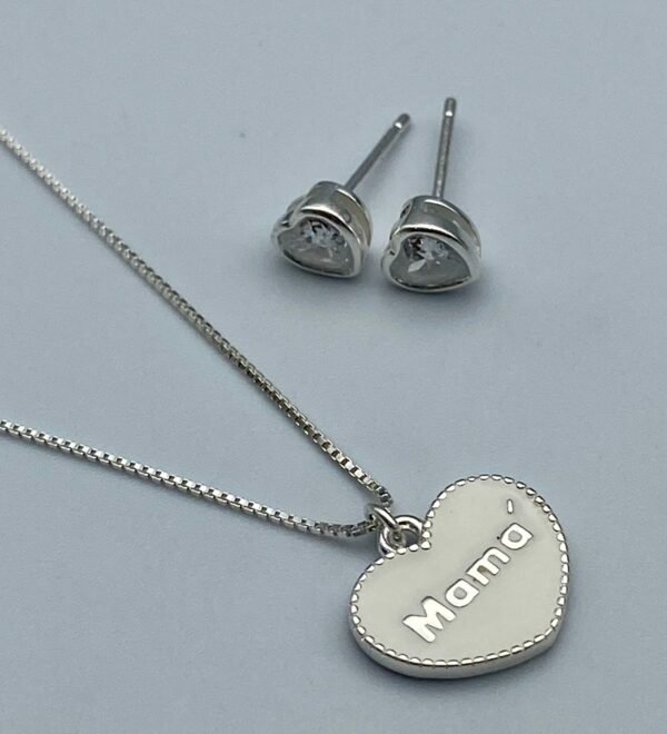 Set cadena y aretes de plata - Image 4