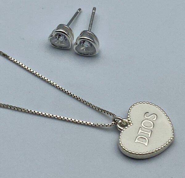 Set cadena y aretes de plata - Image 5