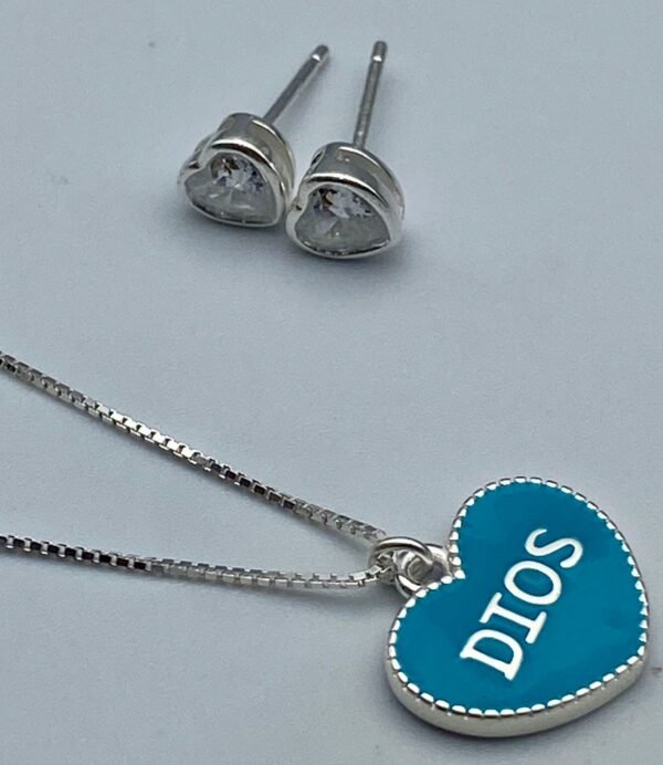Set cadena y aretes de plata - Image 3