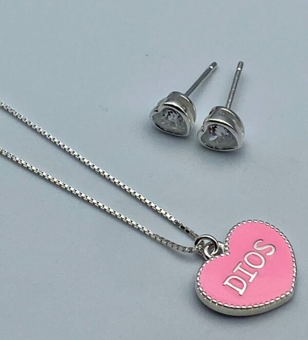 Set cadena y aretes de plata - Image 2
