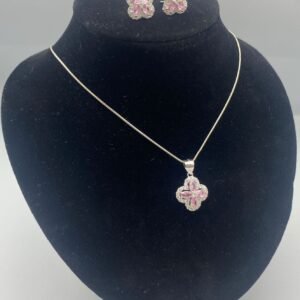 Set cadena y aretes de plata