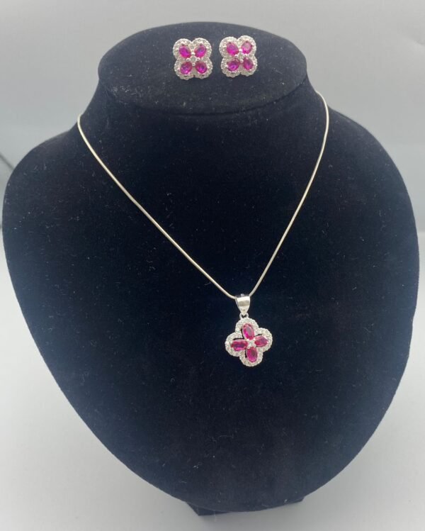 Set cadena y aretes de plata - Image 3