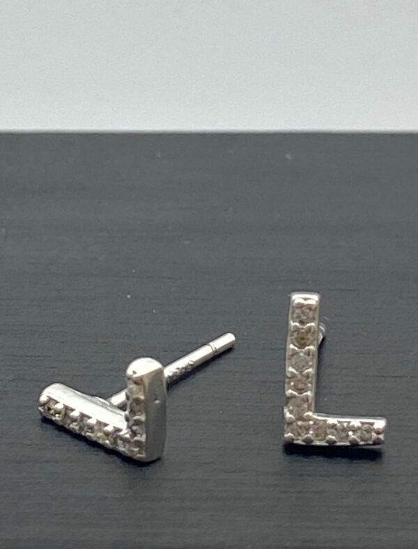 Aretes de letras plata - Image 8