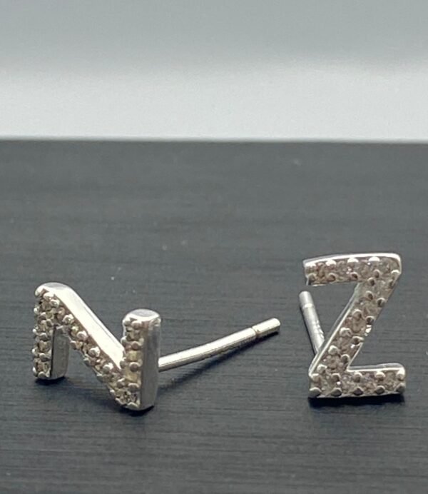 Aretes de letras plata - Image 3