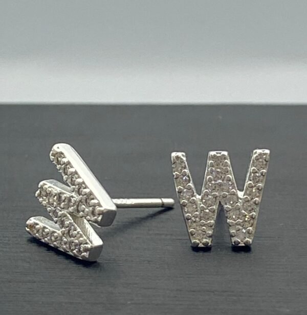 Aretes de letras plata