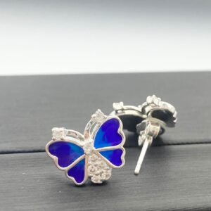 Aretes mariposas de plata