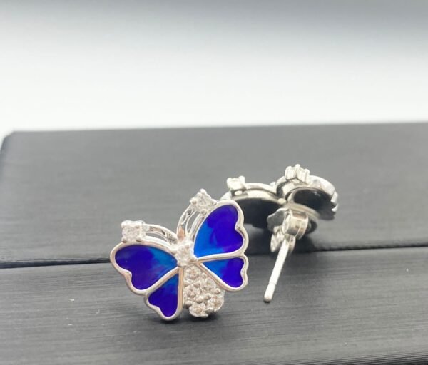 Aretes mariposas de plata