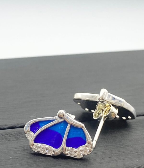 Aretes mariposas de plata