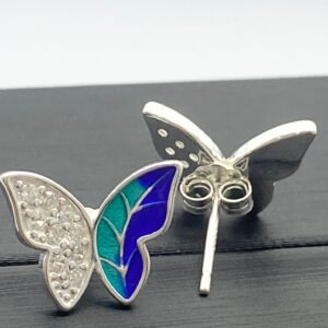 Aretes mariposas de plata