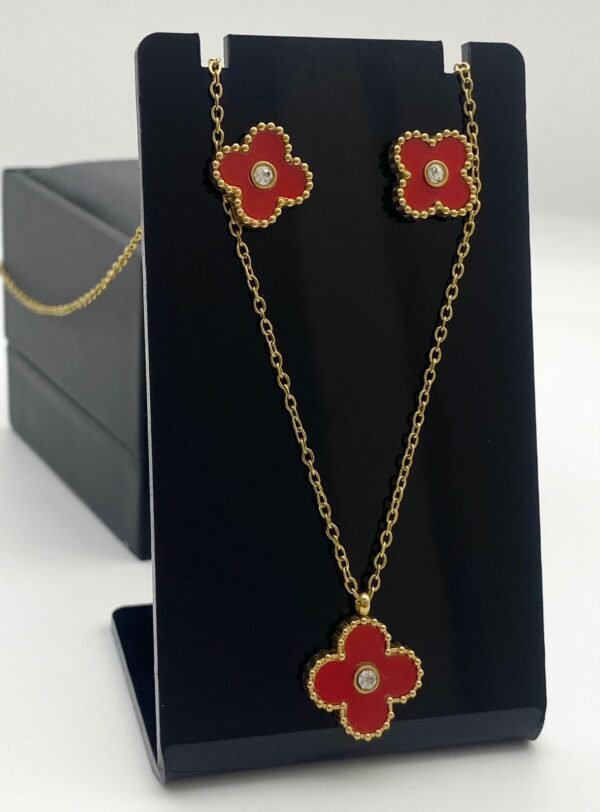 Cadena y aretes de acero