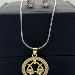Set cadena y arete de acero