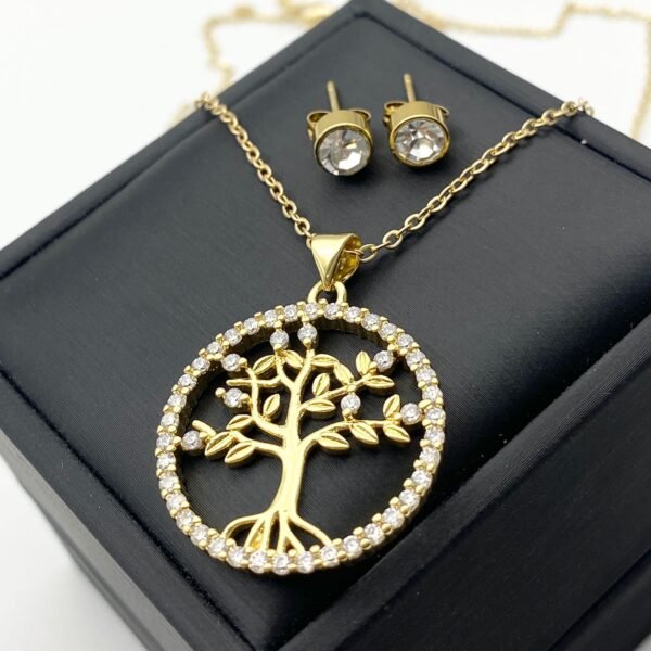 Set de cadena y arete de acero - Image 3