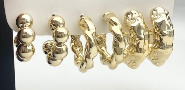 Tríos aretes de acero - Image 2