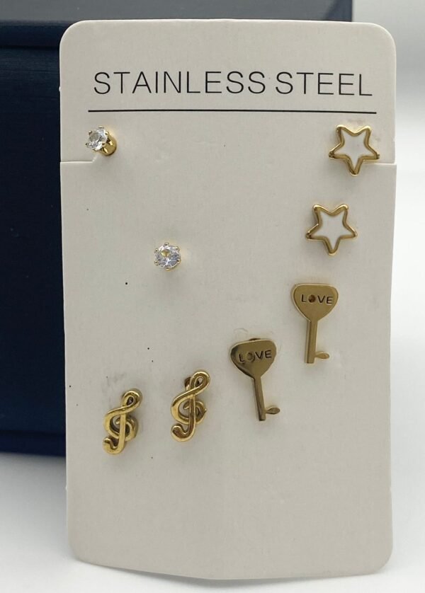 Aretes de 4 acero - Image 2